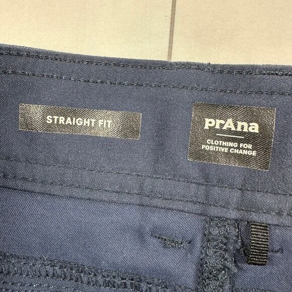 Prana Pants Womens 2 Regular Navy Blue Halle Straight Water Repellent Nylon Trek - Picture 3 of 12